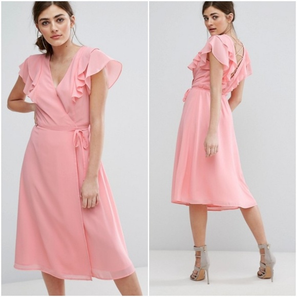 ASOS Dresses & Skirts - NWT ASOS (New Look) Ruffle Lattice Back Dress